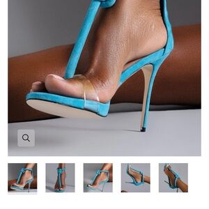 Aminah Abdul Turquoise Rope Heels